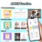 Mini Sticker Printer Bluetooth Smart Pocket Inkless Thermal Printer with 11 Rolls Thermal Paper and Sticker for iOS&Android, Portable Receipt Printer for Photo Journal Notes Memo